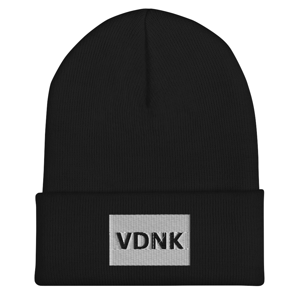 VDNK Cuffed Beanie BLACK/WHITE