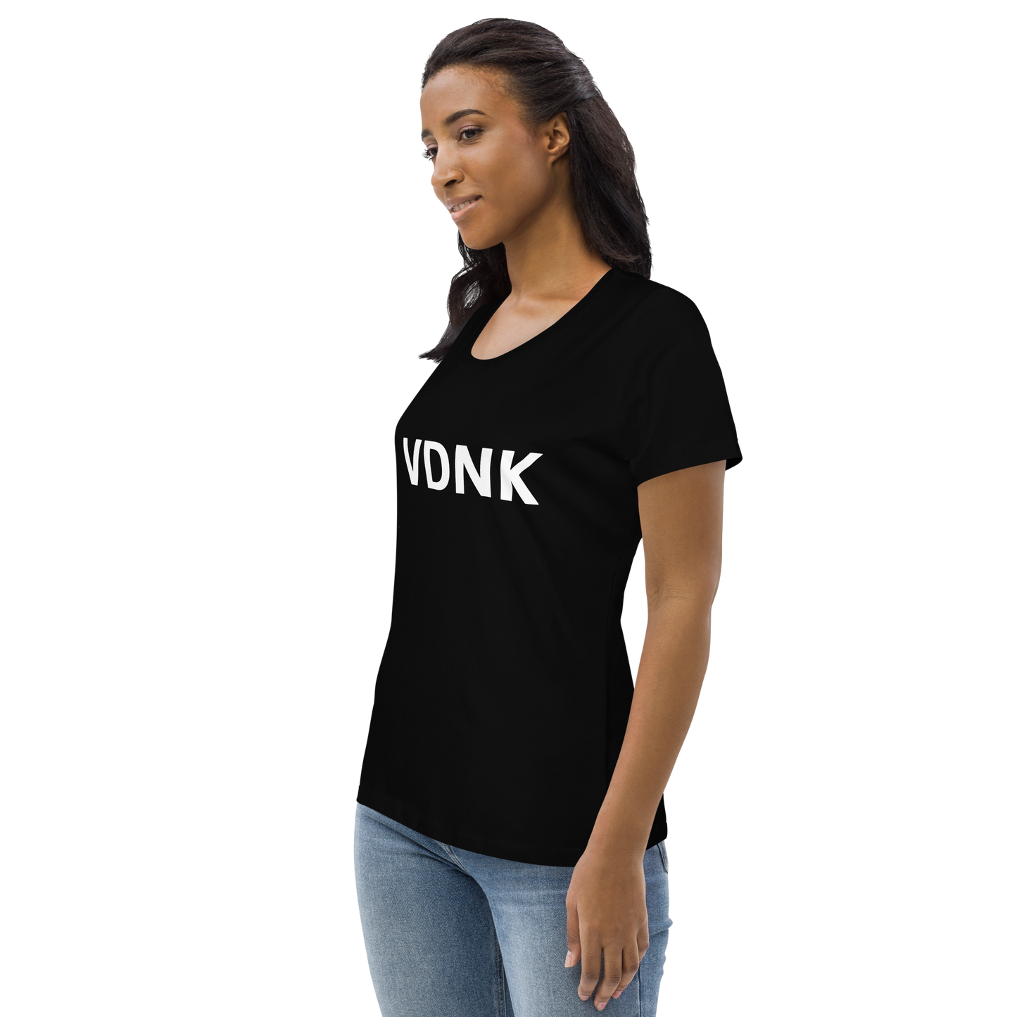 VDNK Women's fitted eco tee BLACK